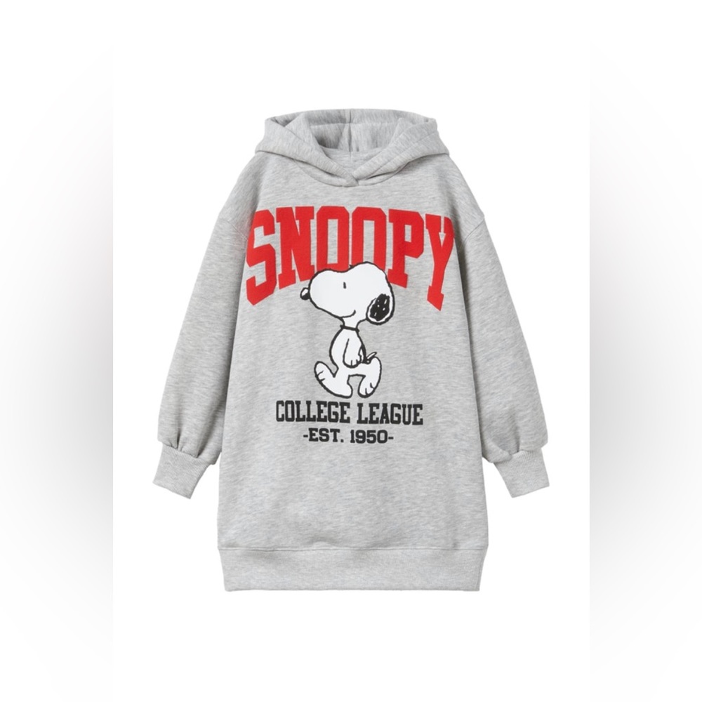 ZARA Peanuts Snoopy sweatshirt hoodie dress